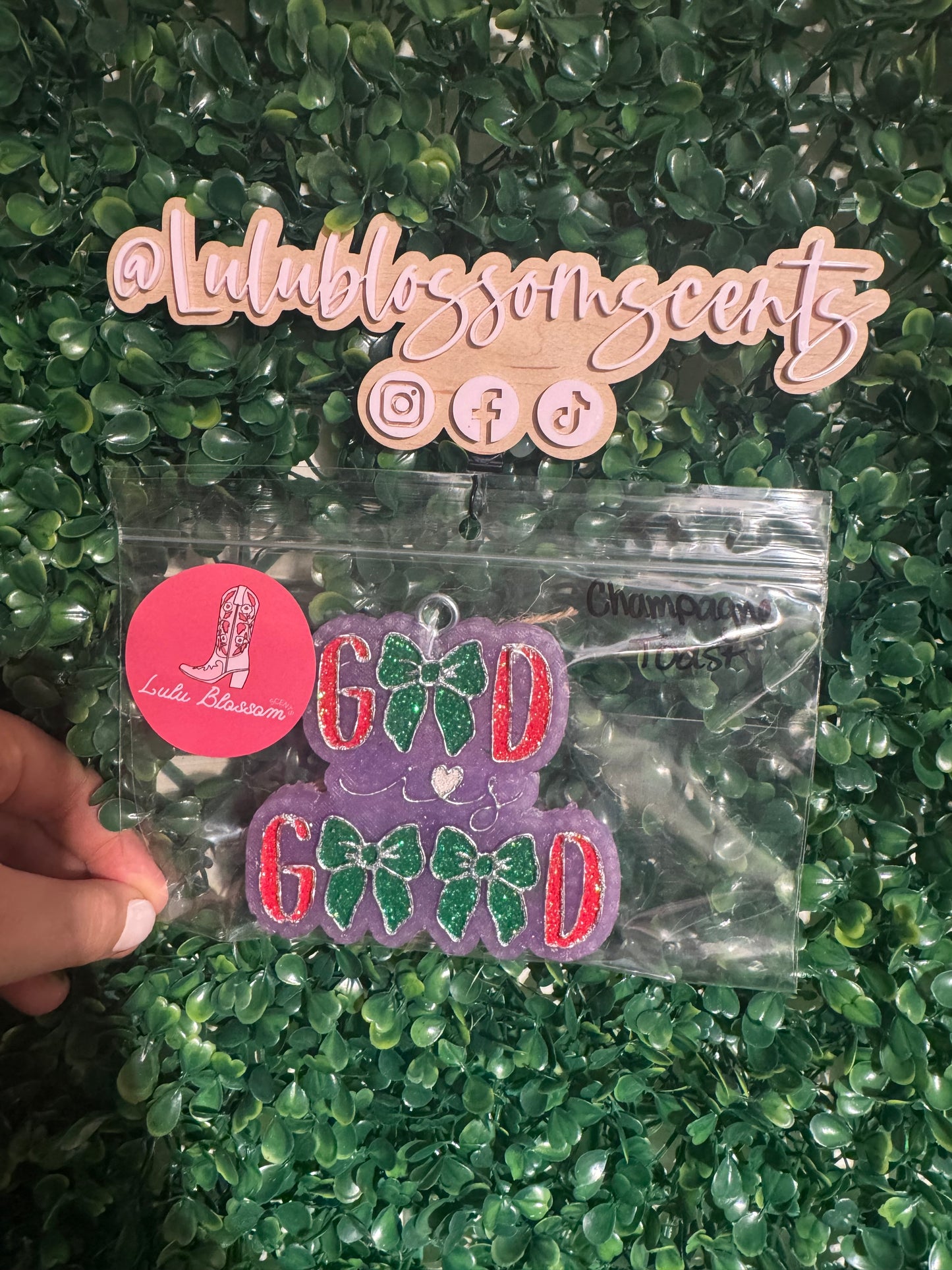 God is Good Freshie - Champagne Toast