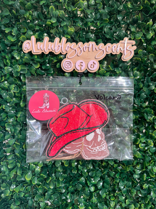 Skull Cowboy Freshie - volcano